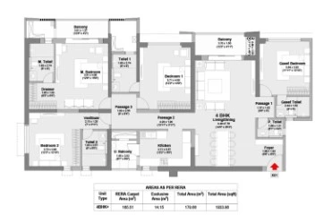 Godrej Elaris 4 BHK Floor Plan